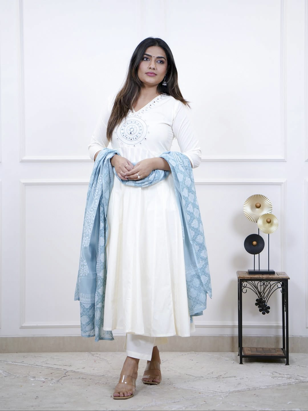 COTTON A LINE SUIT SET