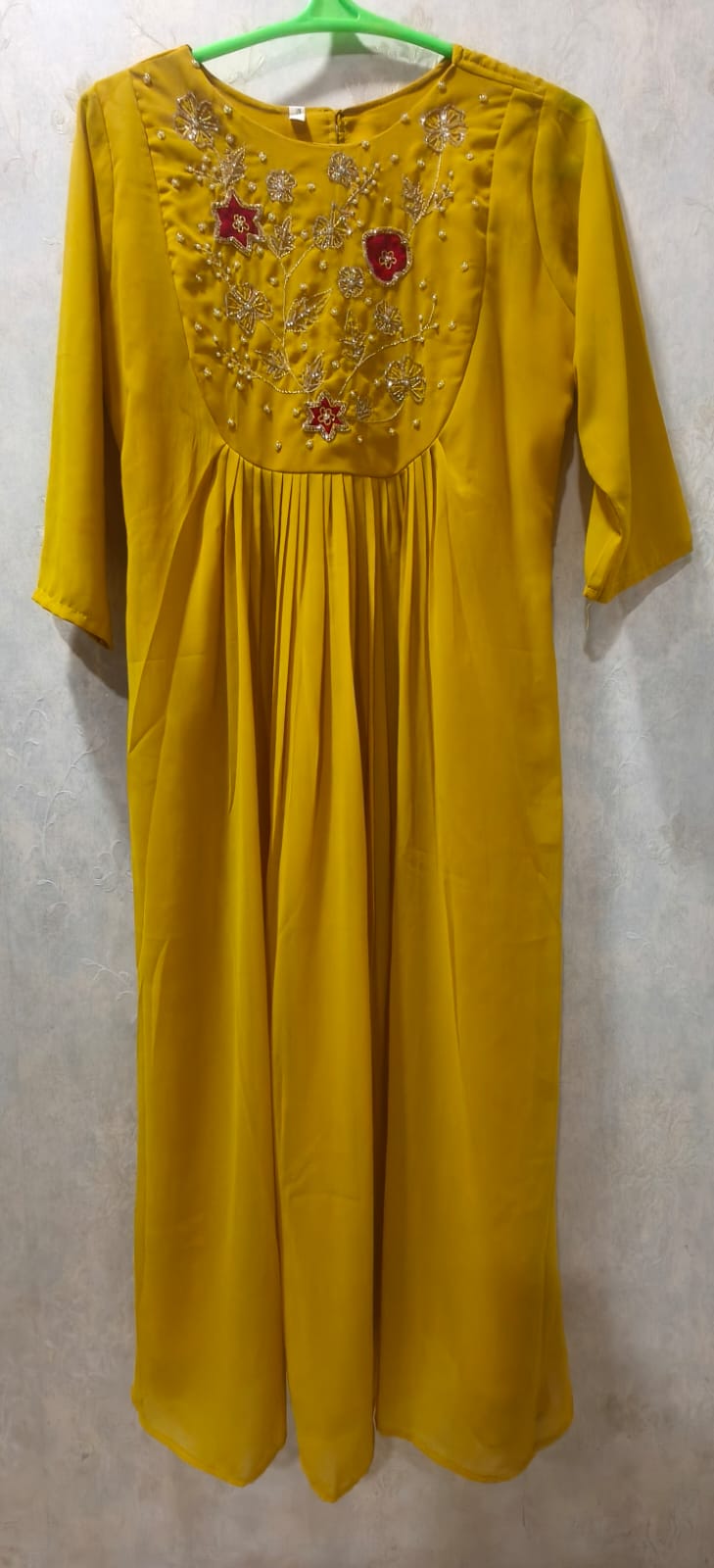YELLOW GEORGETTE FROCK