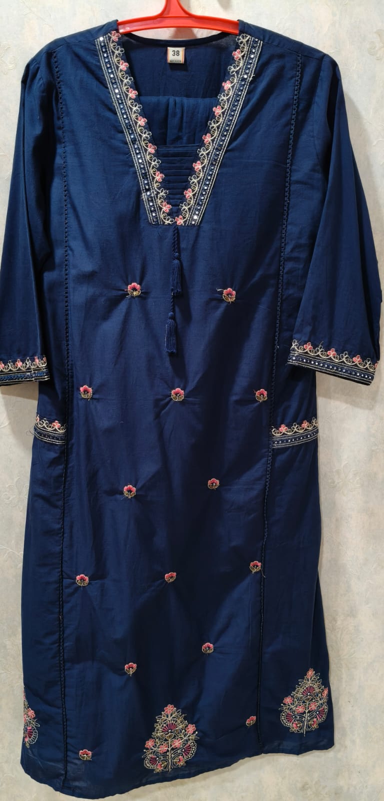 NAVY BLUE MULCOTTON 3 PIECE SUIT