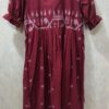 MAROON JHAMDHANI FROCK
