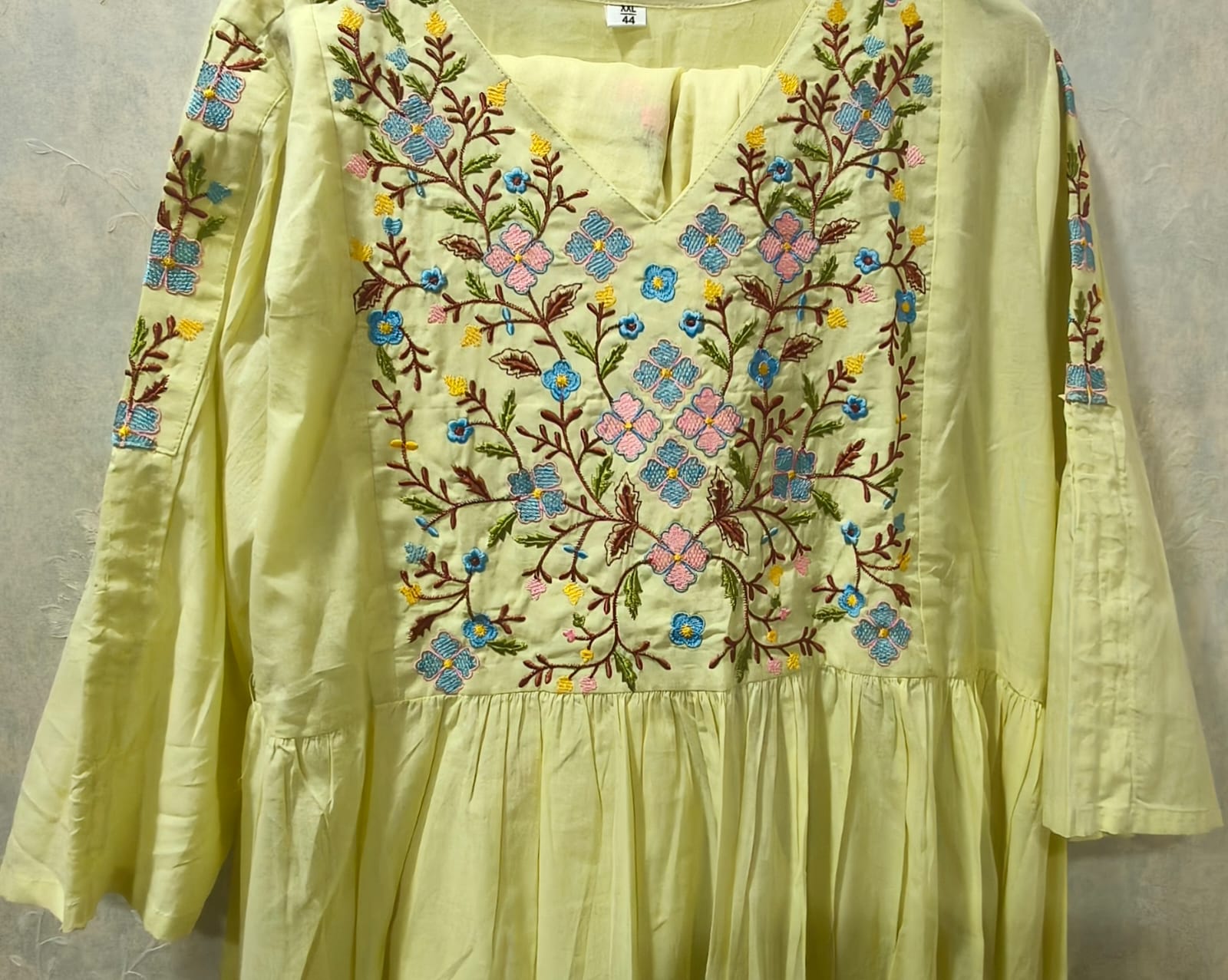 LEMON YELLOW MULCOTTON 3 PIECE SUIT