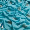 DEEP SKY BLUE COLOUR MUL COTTON SAREE