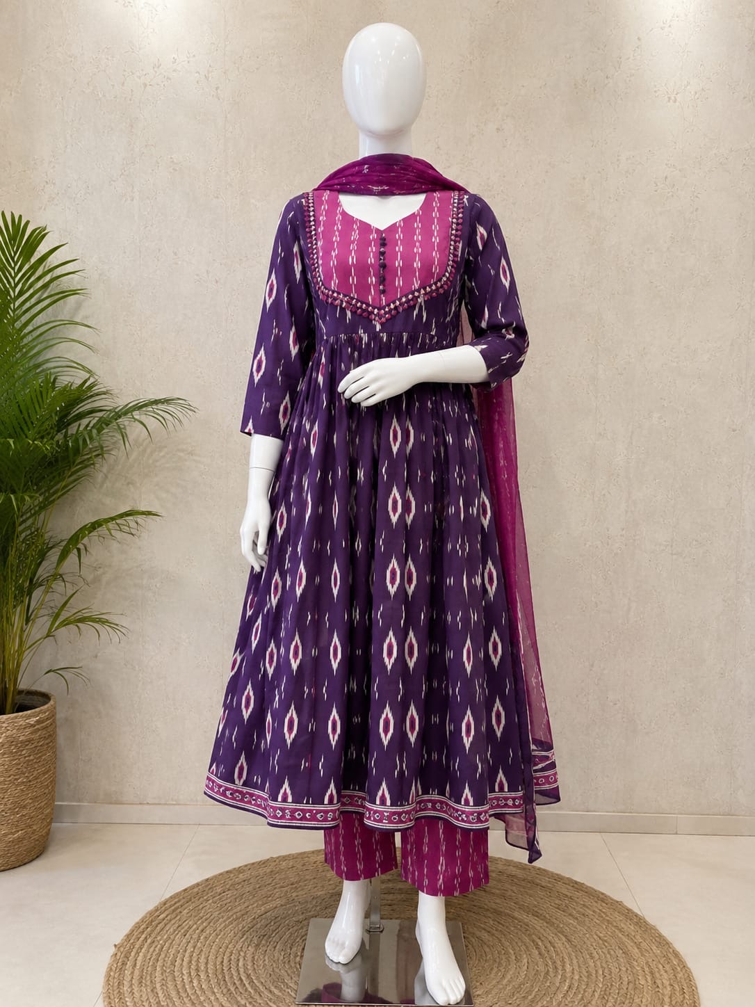 IKKATH 3 PIECE MULCOTTON SUIT