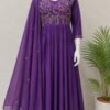 VIOLET ANARKALI 3 PIECE SUIT